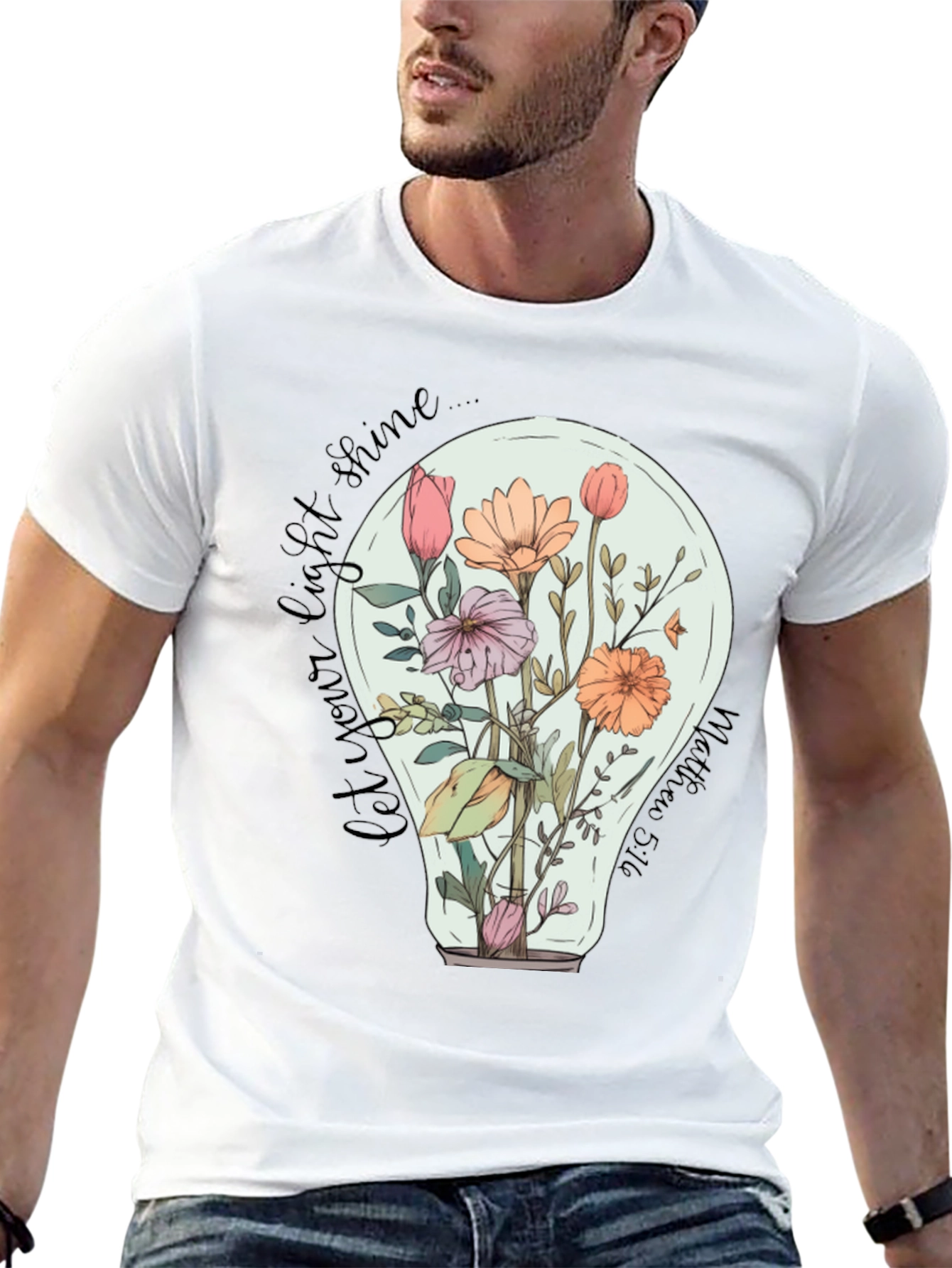 Floral Lightbulb Graphic Tee