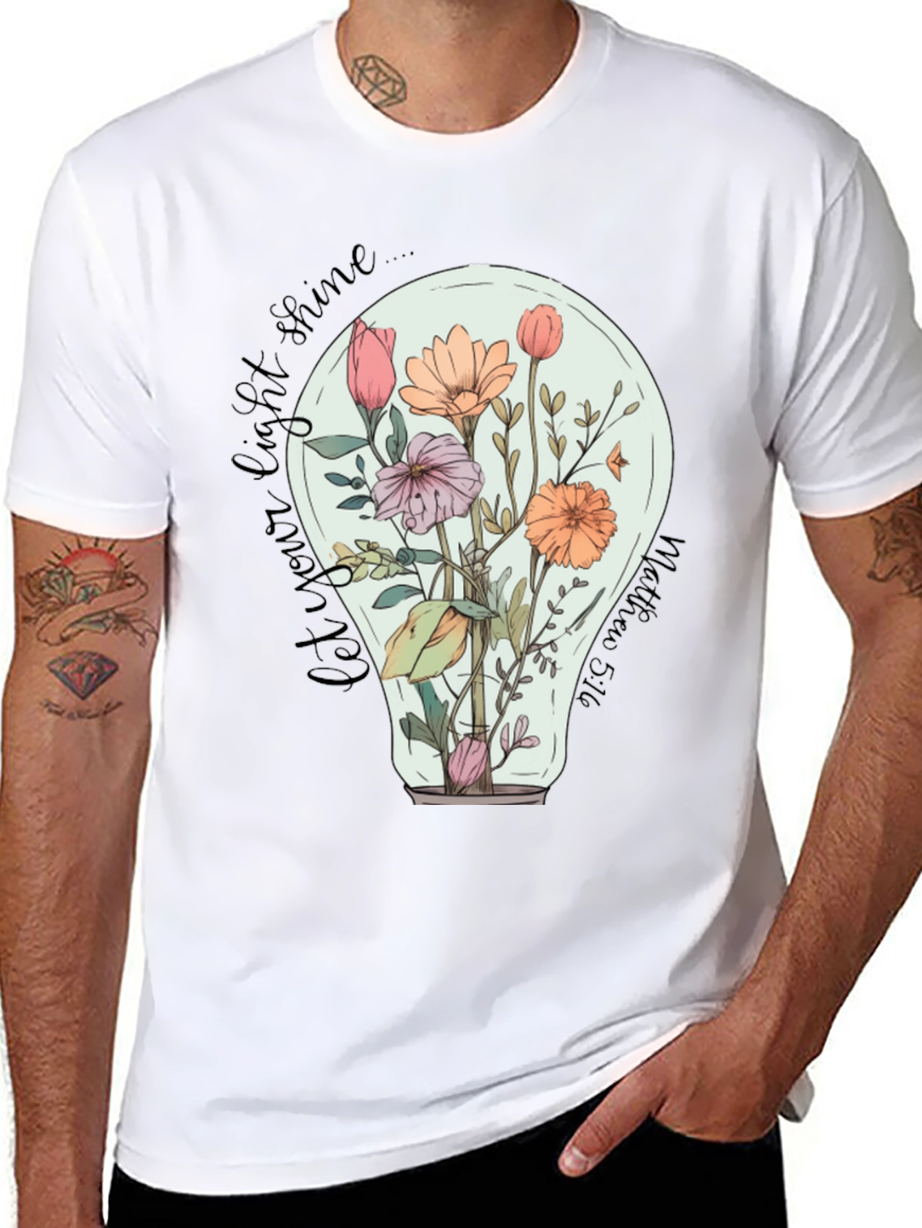 Floral Lightbulb Graphic Tee
