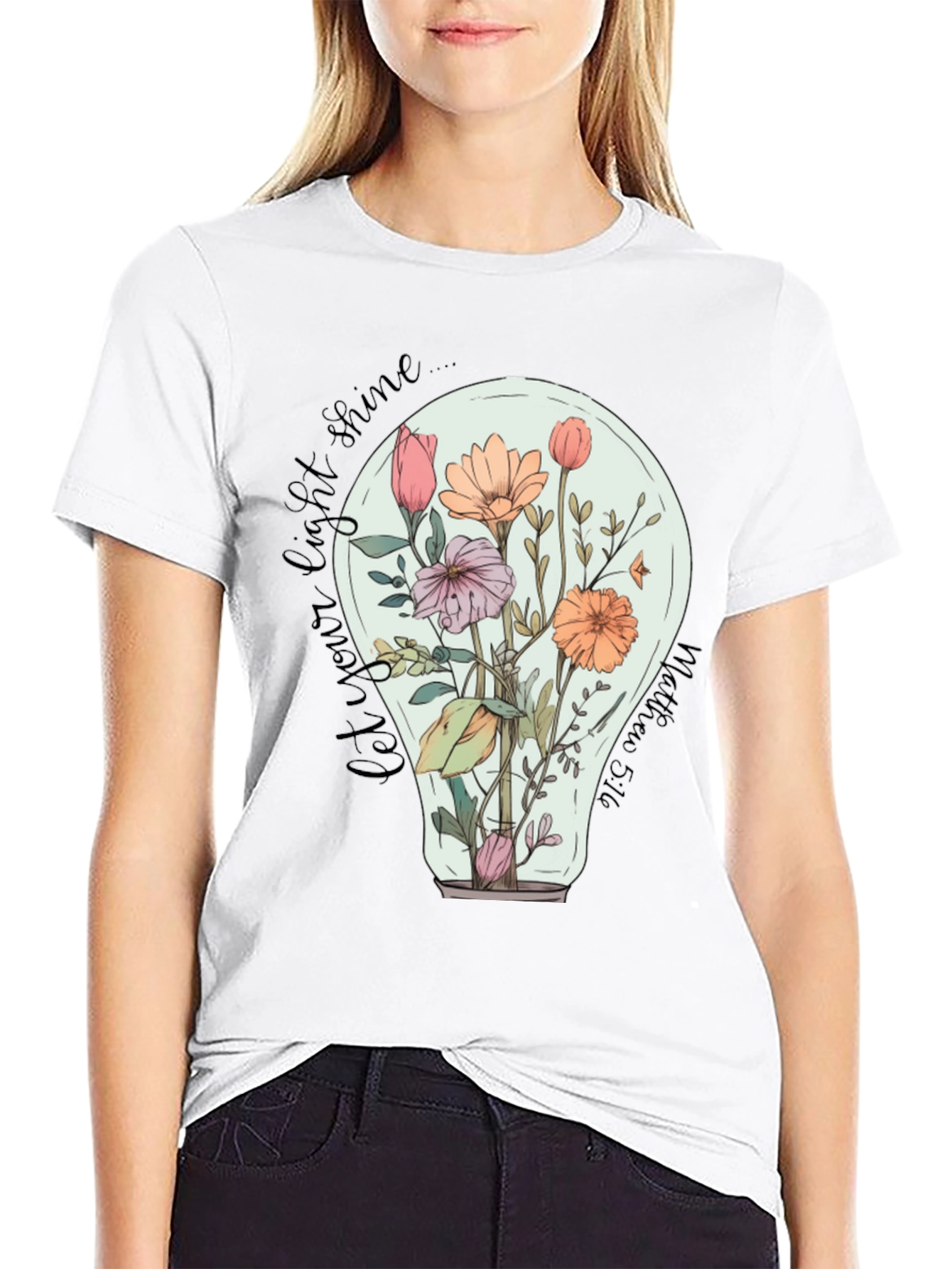 Floral Lightbulb Graphic Tee