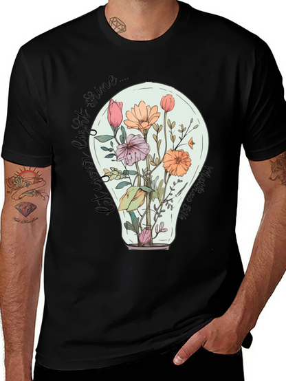 Floral Lightbulb Graphic Tee