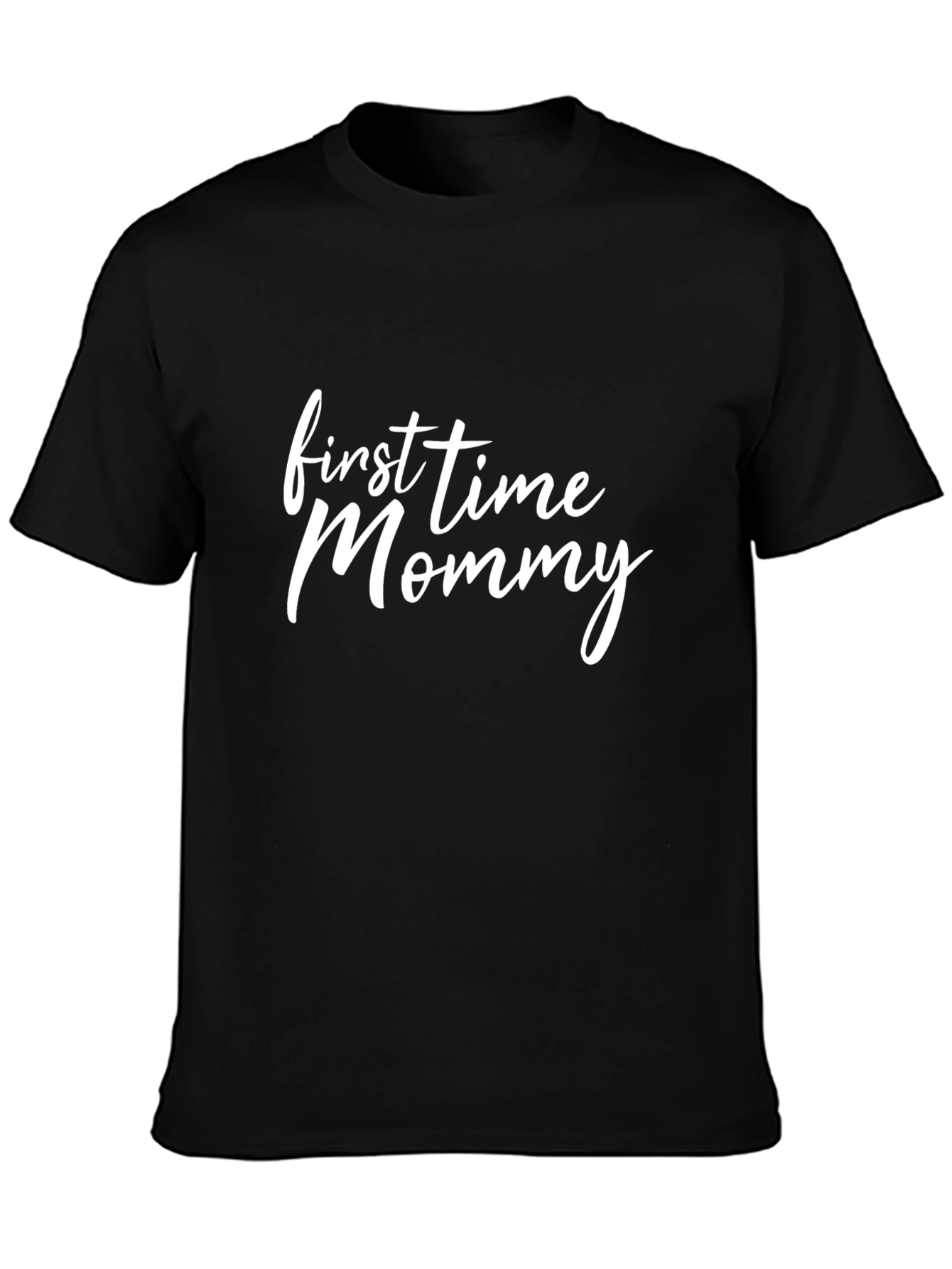 First Time Mommy Black T-Shirt
