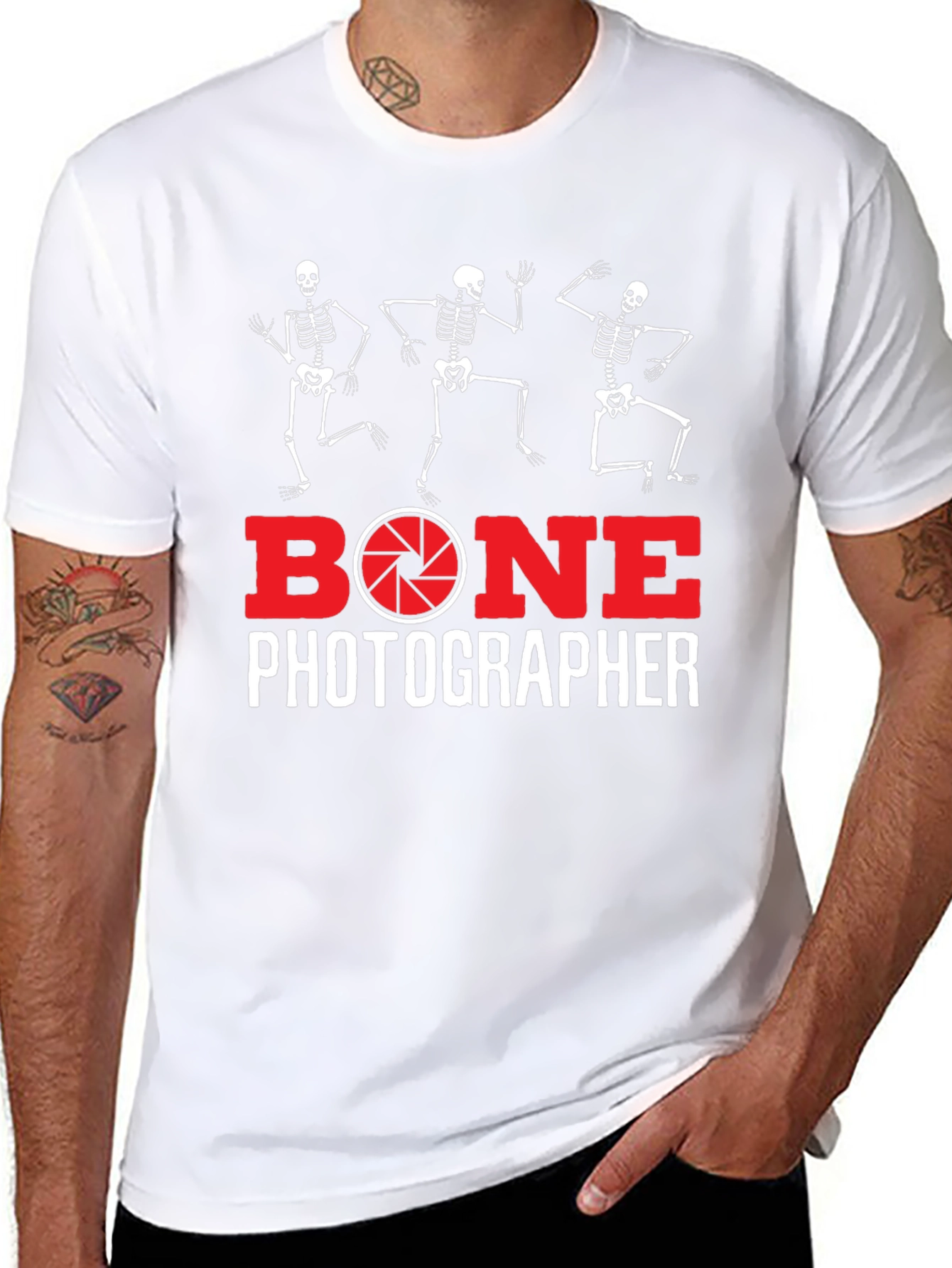 Bone Photographer Skeleton T-Shirt