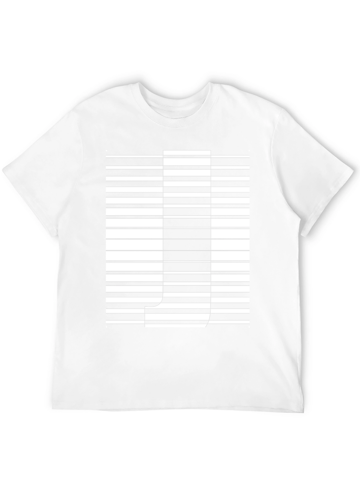 Optical Illusion Letter J Graphic Tee - Black