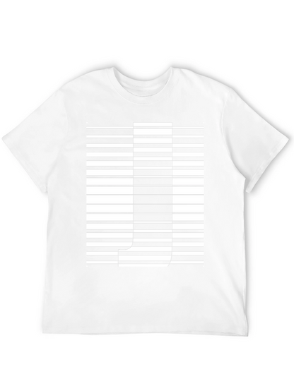 Optical Illusion Letter J Graphic Tee - Black