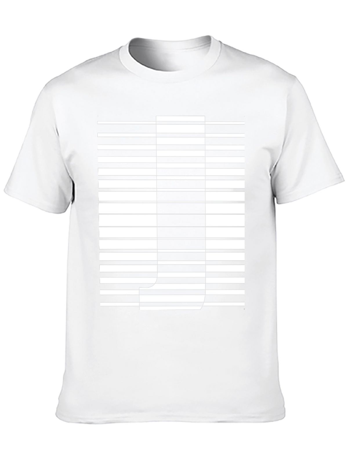 Optical Illusion Letter J Graphic Tee - Black