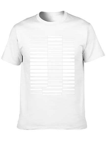 Optical Illusion Letter J Graphic Tee - Black