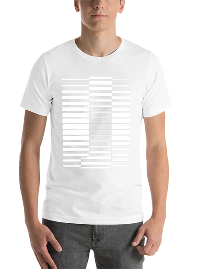 Optical Illusion Letter J Graphic Tee - Black