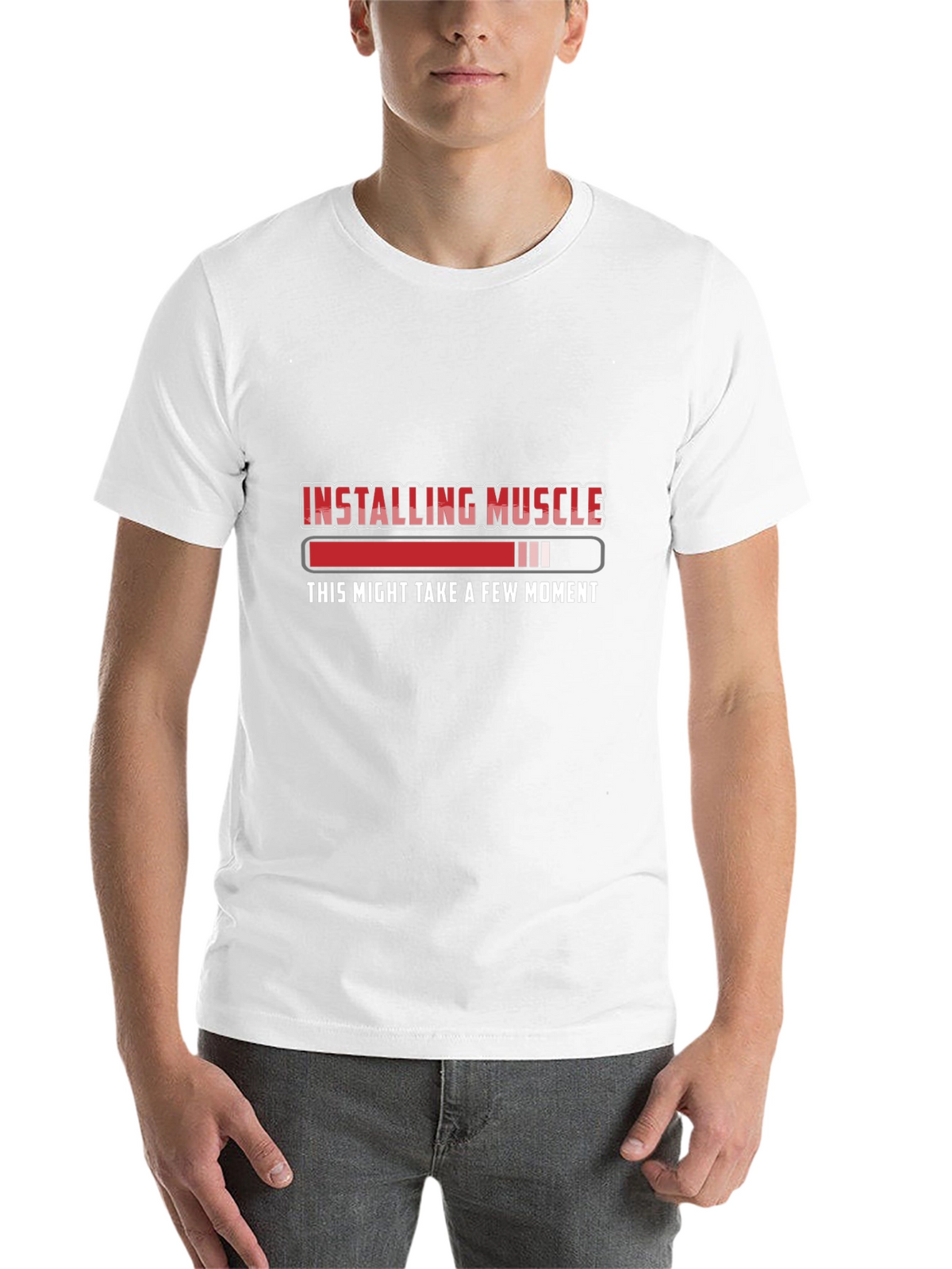 Installing Muscle Funny Workout Gym Black T-Shirt