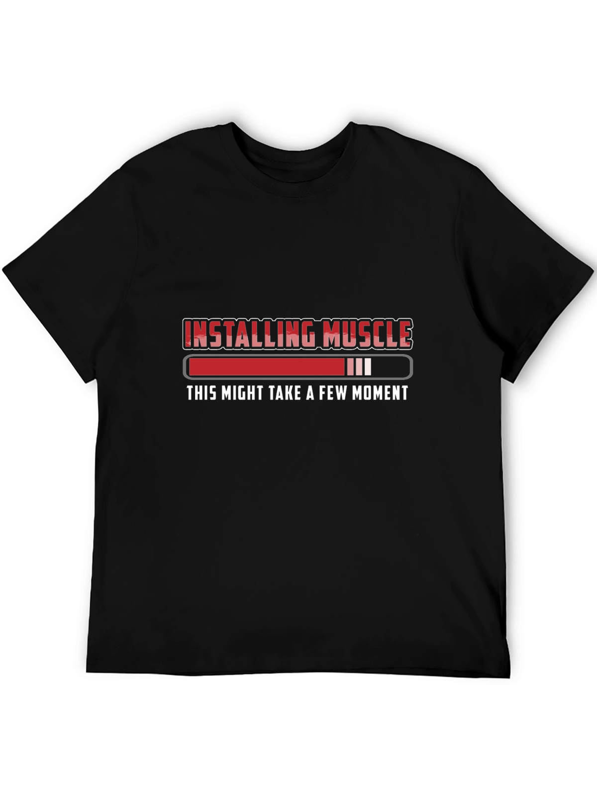 Installing Muscle Funny Workout Gym Black T-Shirt