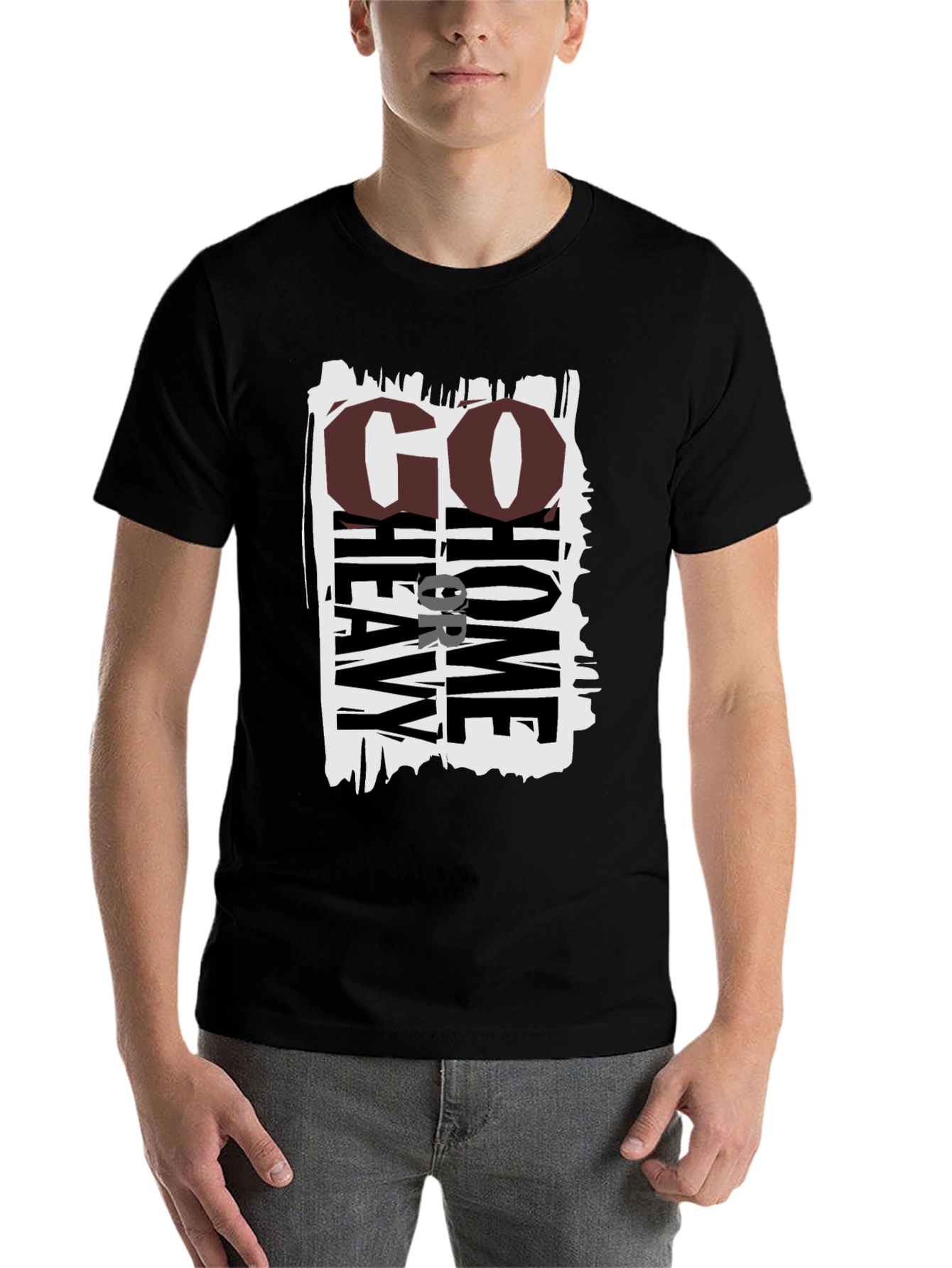 Go Heavy Or Go Home Black Graphic Tee