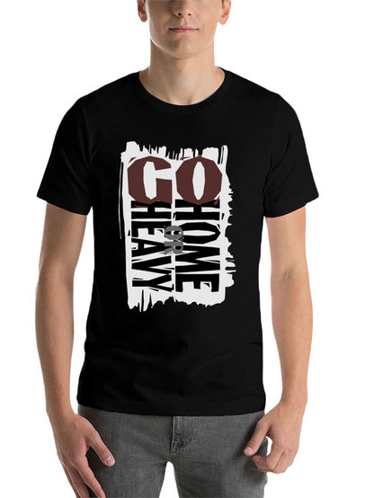 Go Heavy Or Go Home Black Graphic Tee