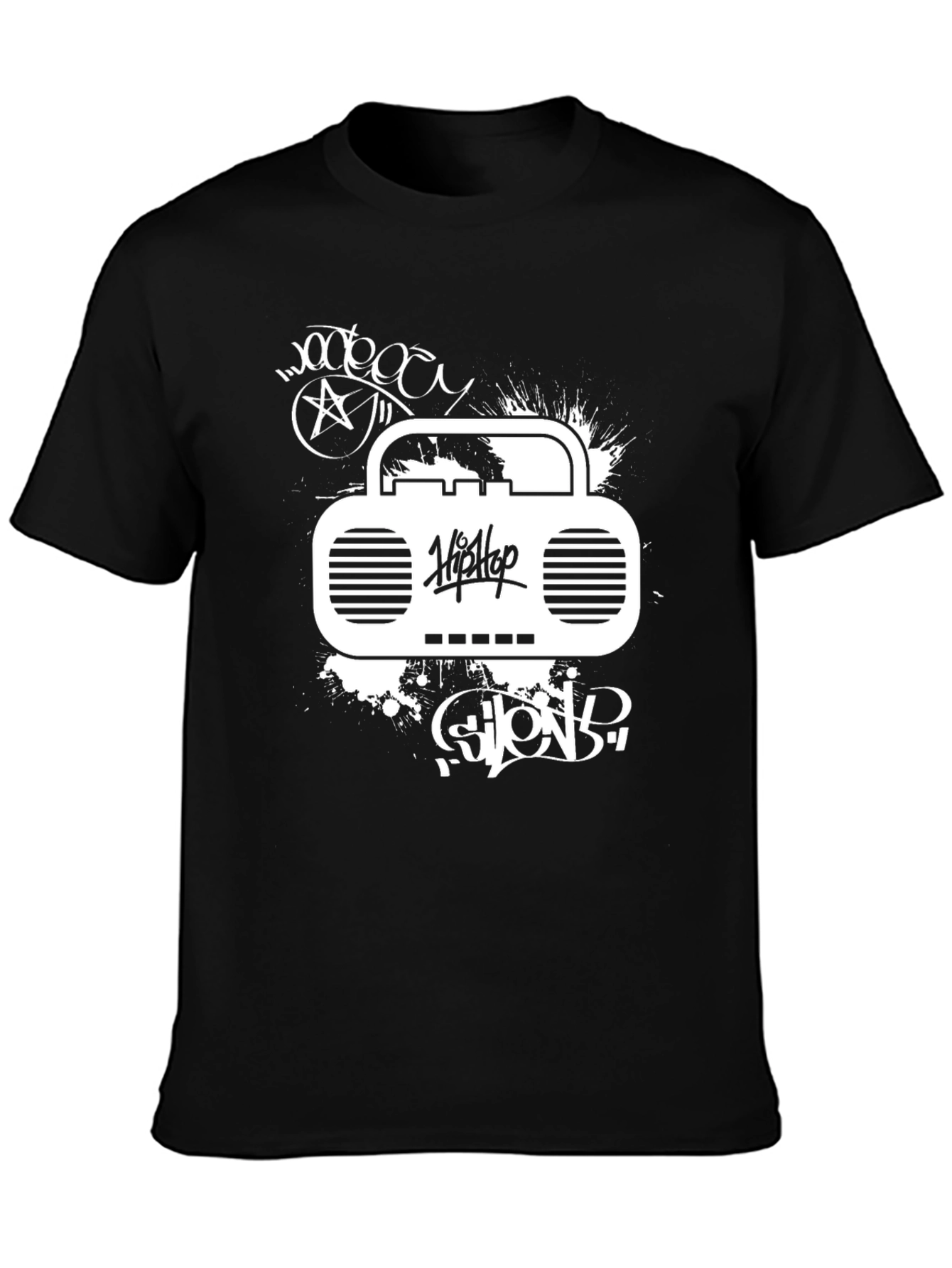Hip Hop Boombox Graphic T-Shirt - Urban Style