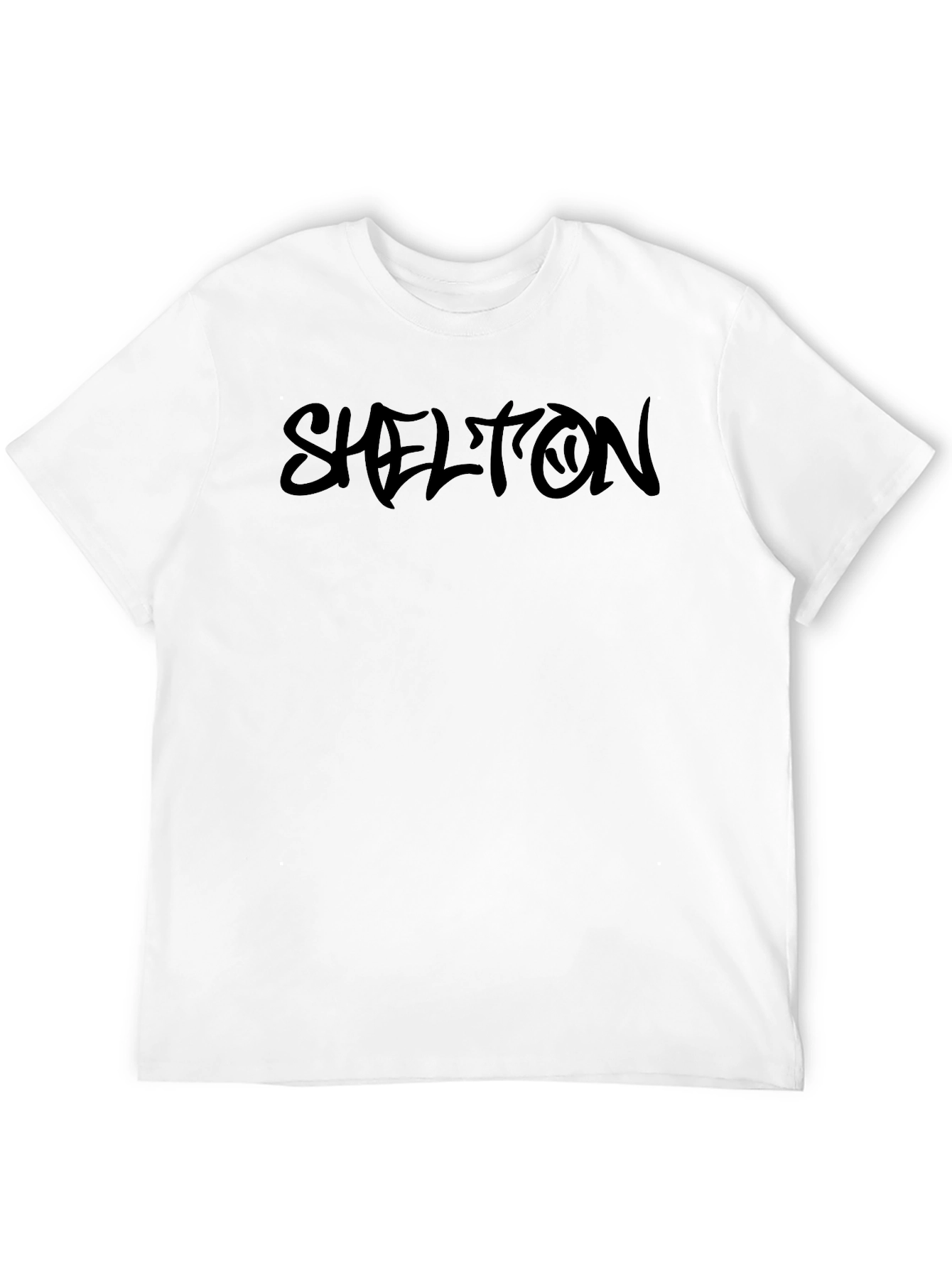 Shelton Black Graphic Print T-Shirt - Casual Wear