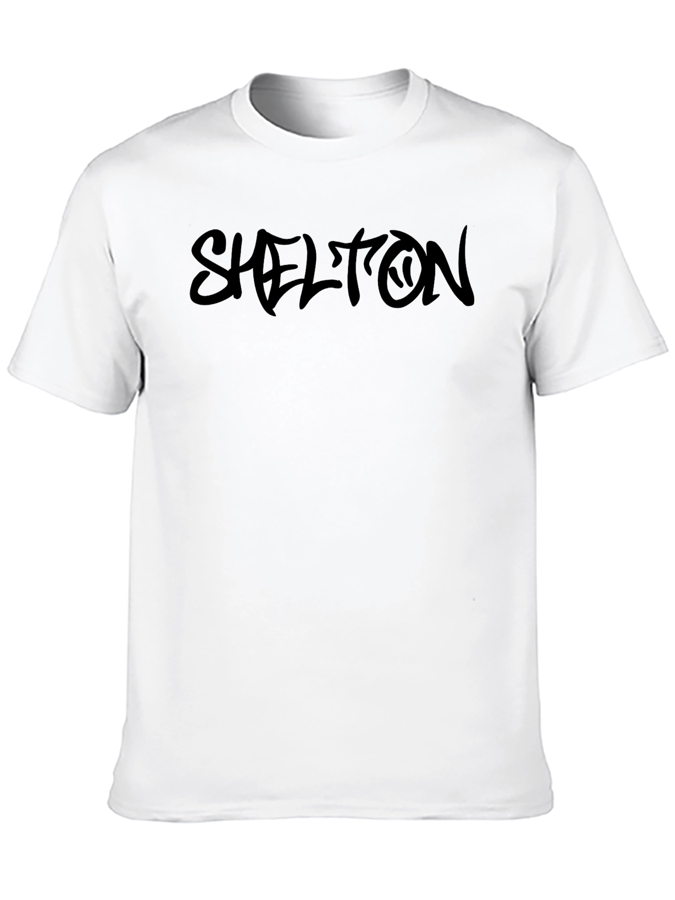 Shelton Black Graphic Print T-Shirt - Casual Wear