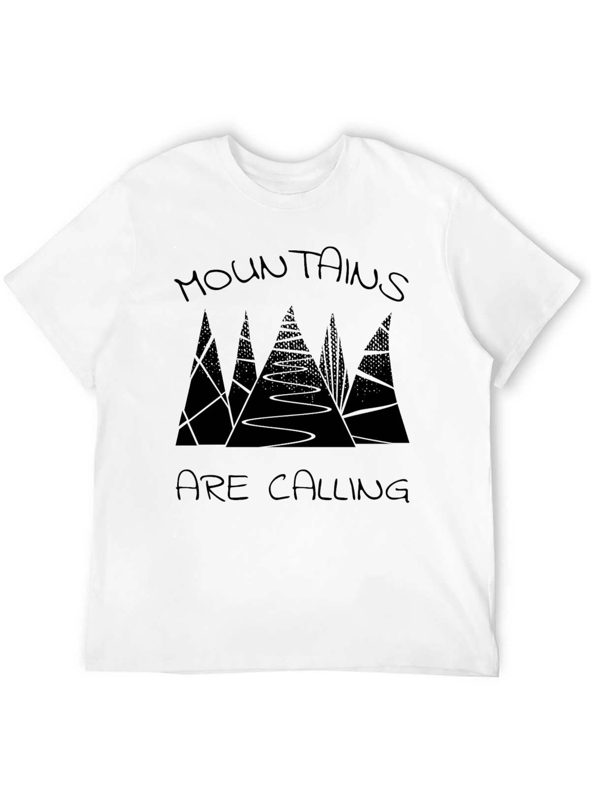 Mountains are Calling Black Graphic Tee