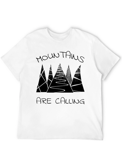 Mountains are Calling Black Graphic Tee