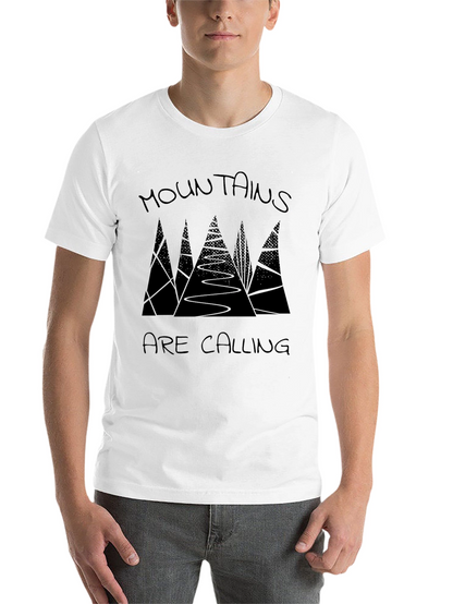 Mountains are Calling Black Graphic Tee