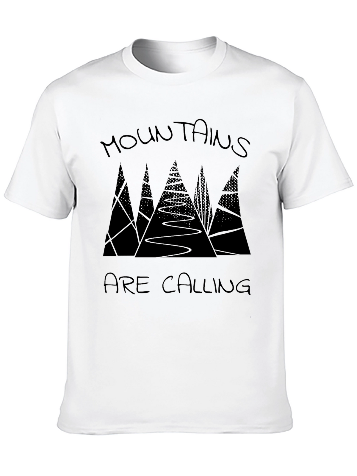 Mountains are Calling Black Graphic Tee
