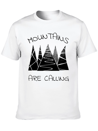 Mountains are Calling Black Graphic Tee