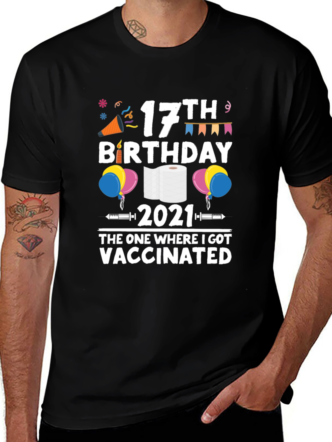 17th Birthday Vaccinated 2021 T-Shirt