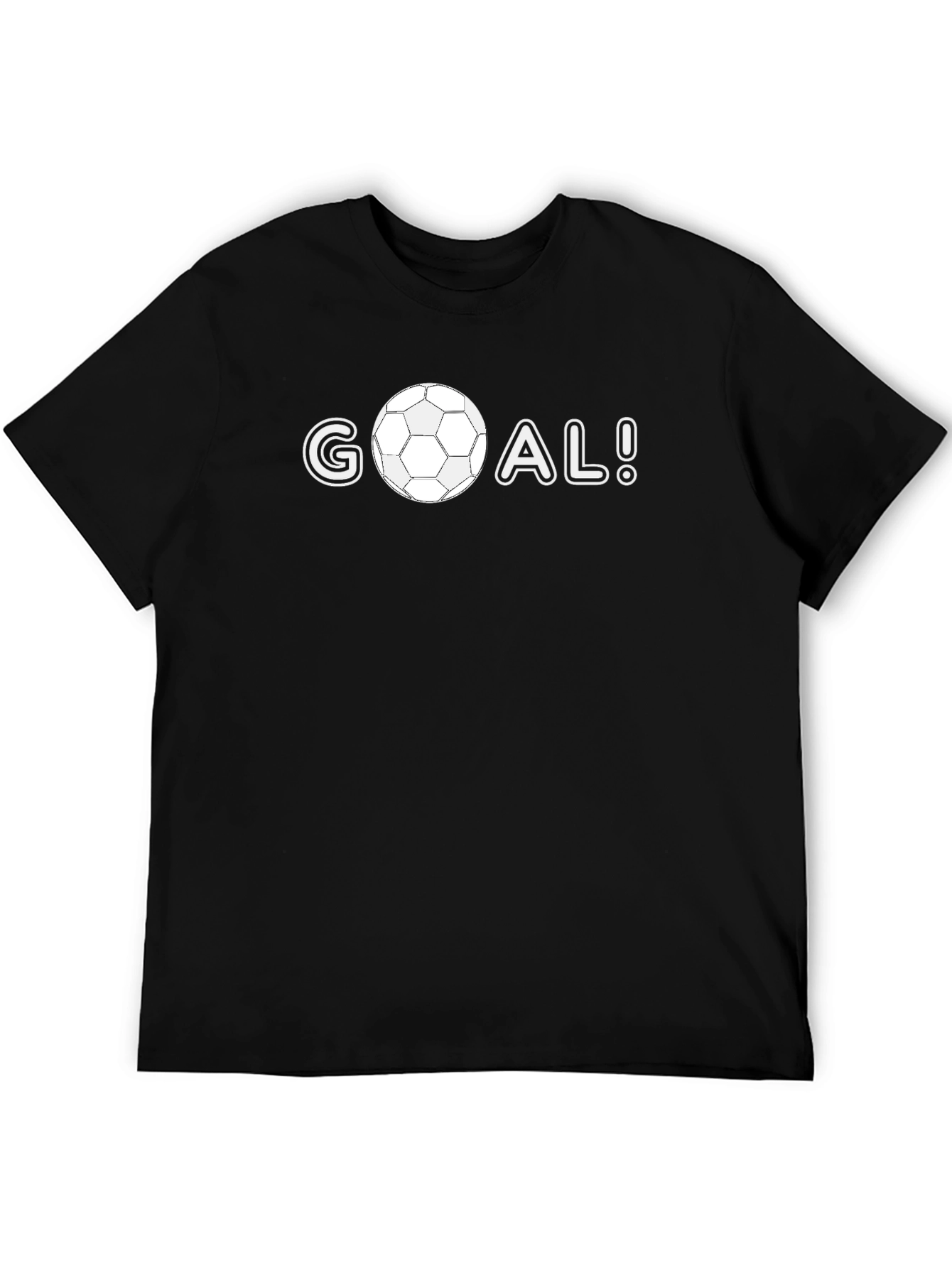 GOAL! Soccer Ball Graphic Tee - Stylish Black T-Shirt