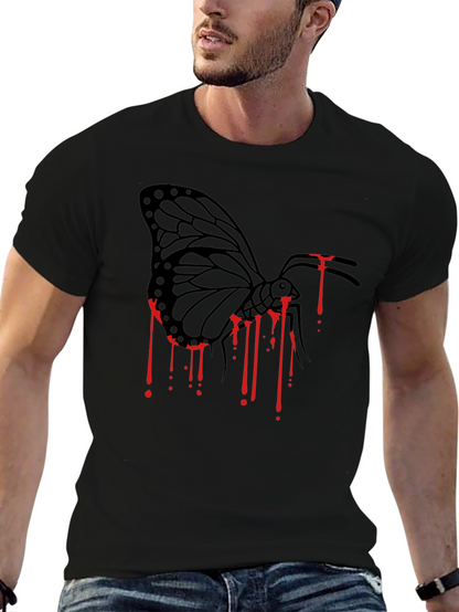 Butterfly Drip Graphic Tee - Black