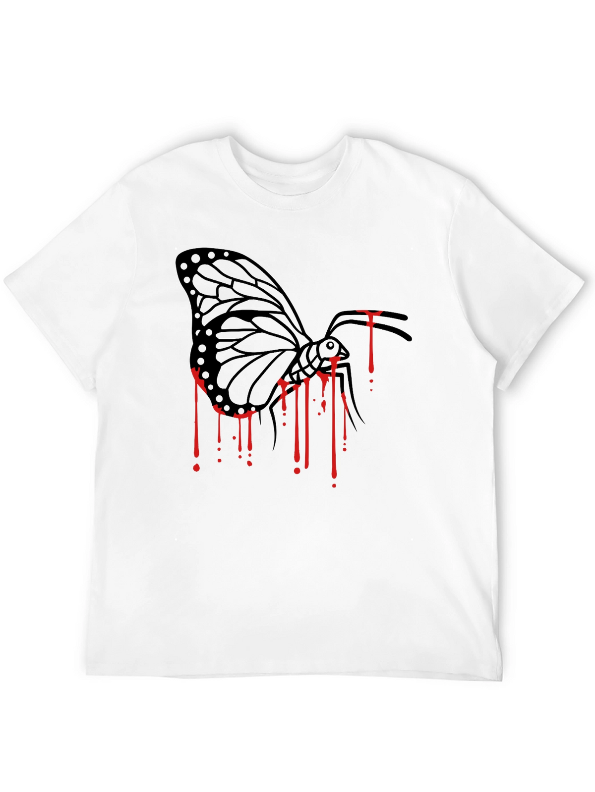 Butterfly Drip Graphic Tee - Black
