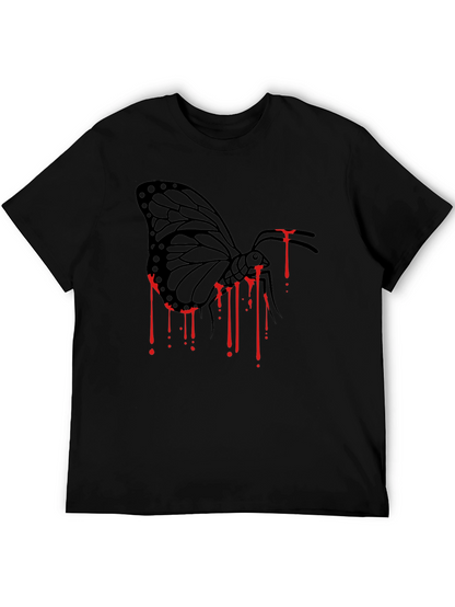 Butterfly Drip Graphic Tee - Black