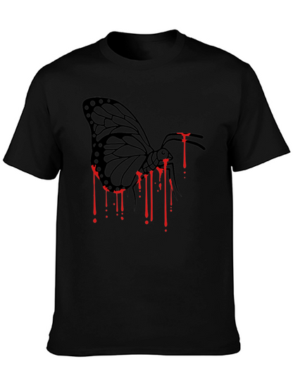 Butterfly Drip Graphic Tee - Black