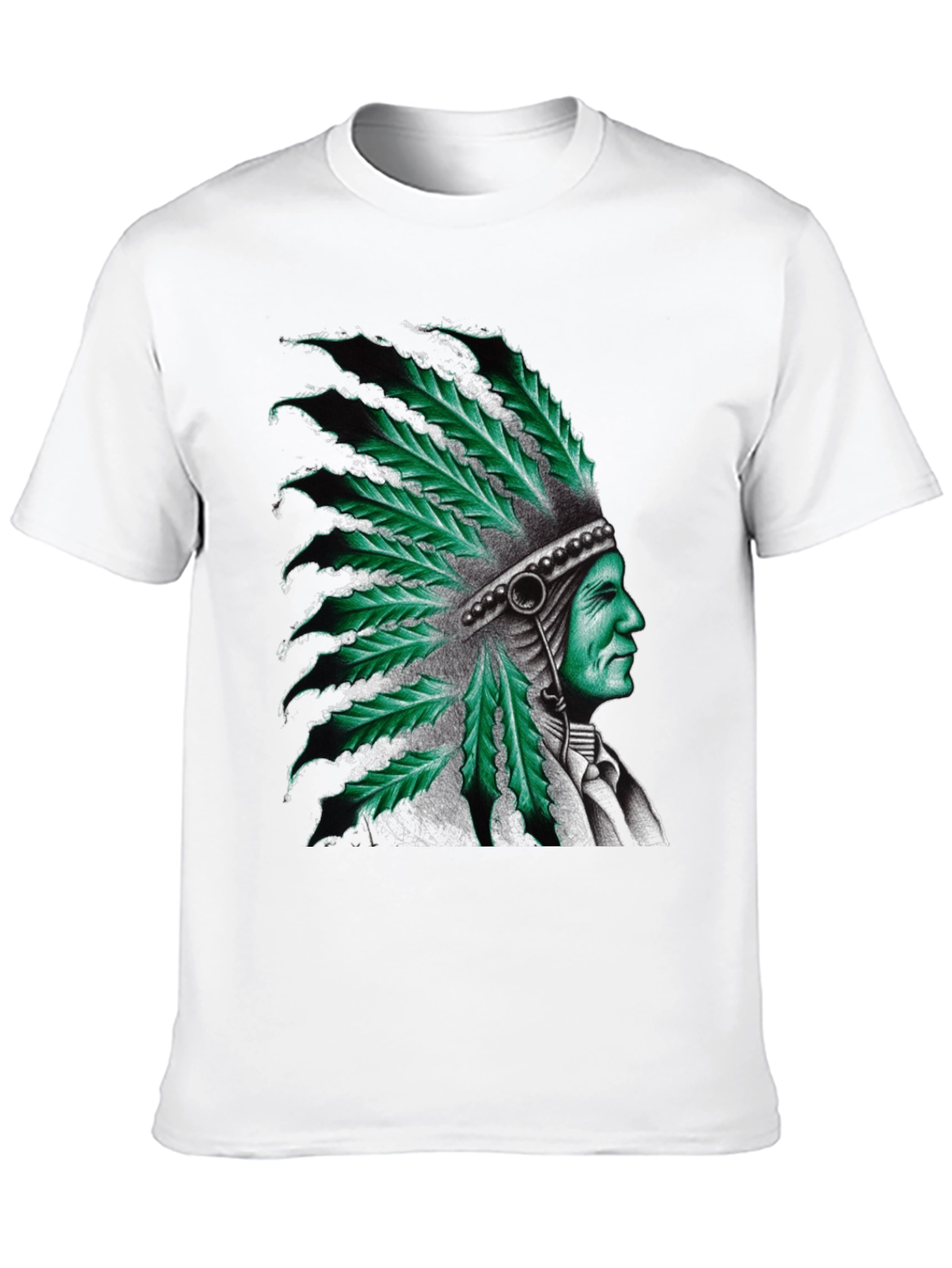 Cannabis Leaf Headdress Graphic Tee