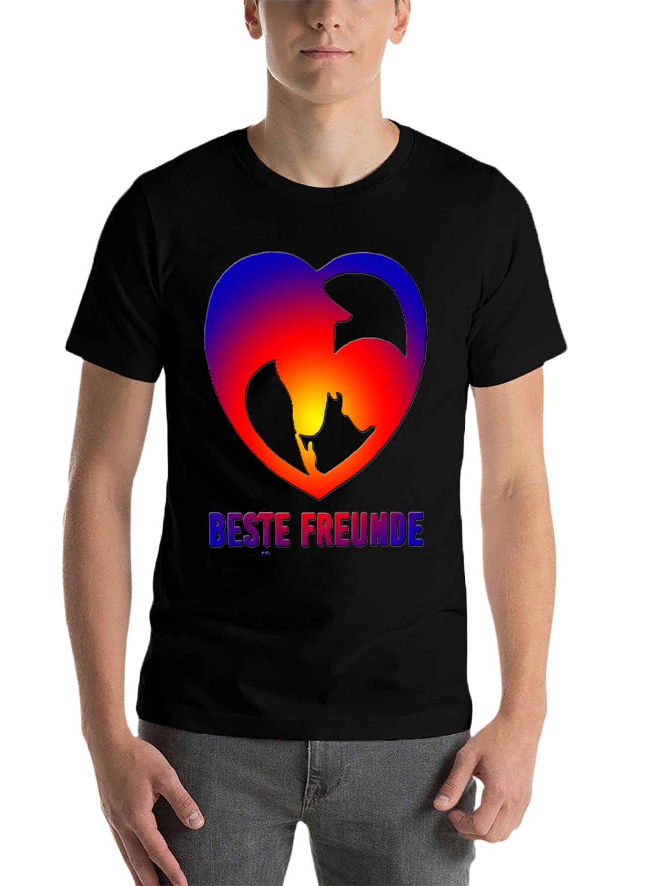Best Friends Dog & Owner Heart T-Shirt