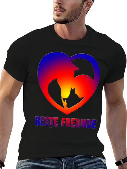 Best Friends Dog & Owner Heart T-Shirt