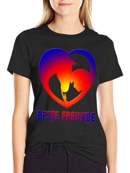Best Friends Dog & Owner Heart T-Shirt