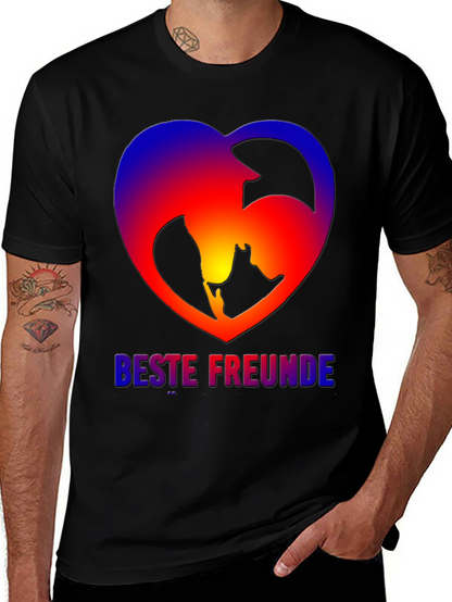 Best Friends Dog & Owner Heart T-Shirt