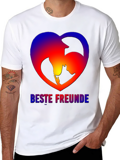 Best Friends Dog & Owner Heart T-Shirt
