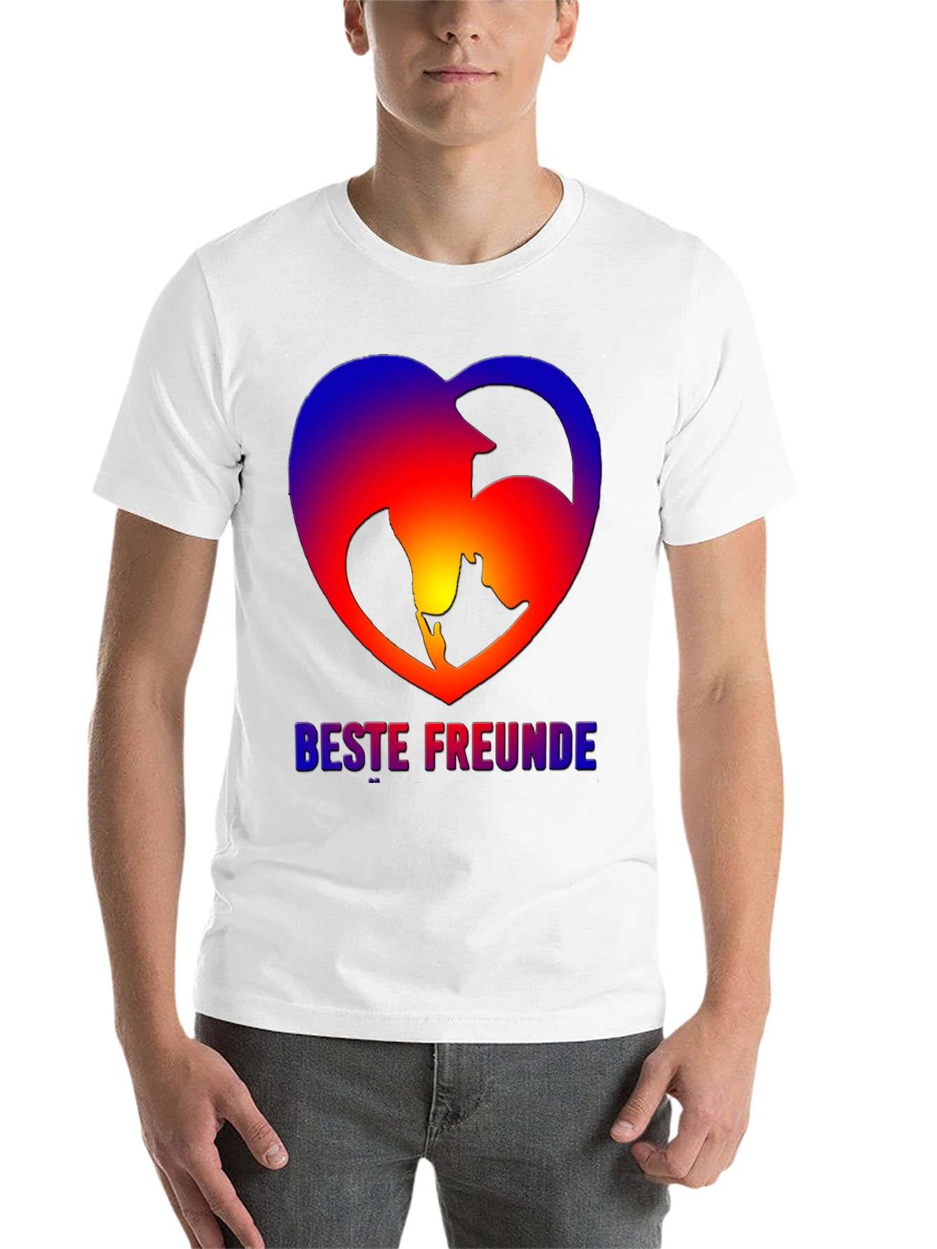Best Friends Dog & Owner Heart T-Shirt