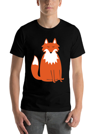 Mens Black Fox Graphic Tee