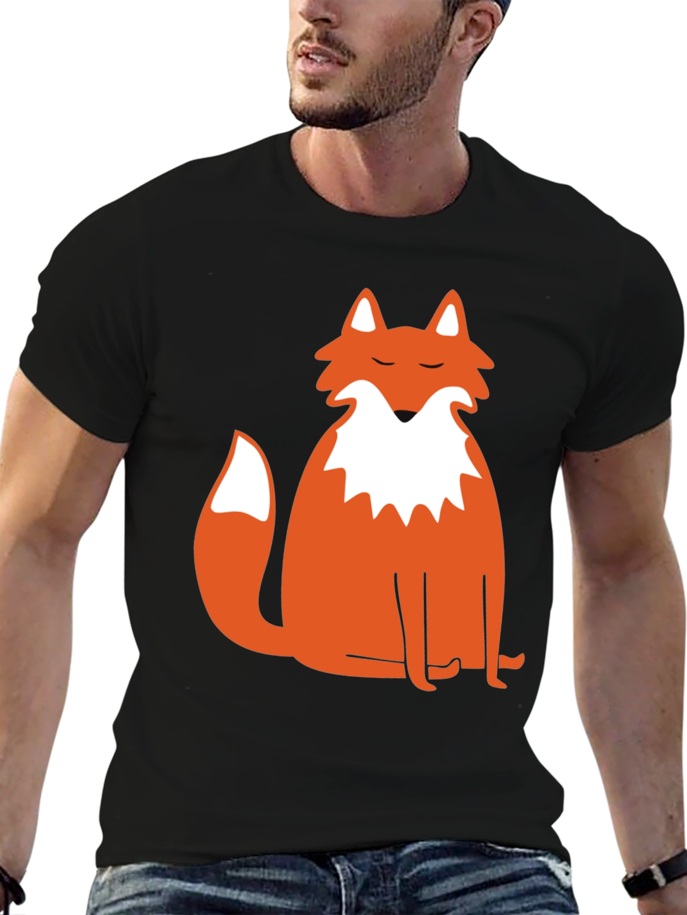 Mens Black Fox Graphic Tee
