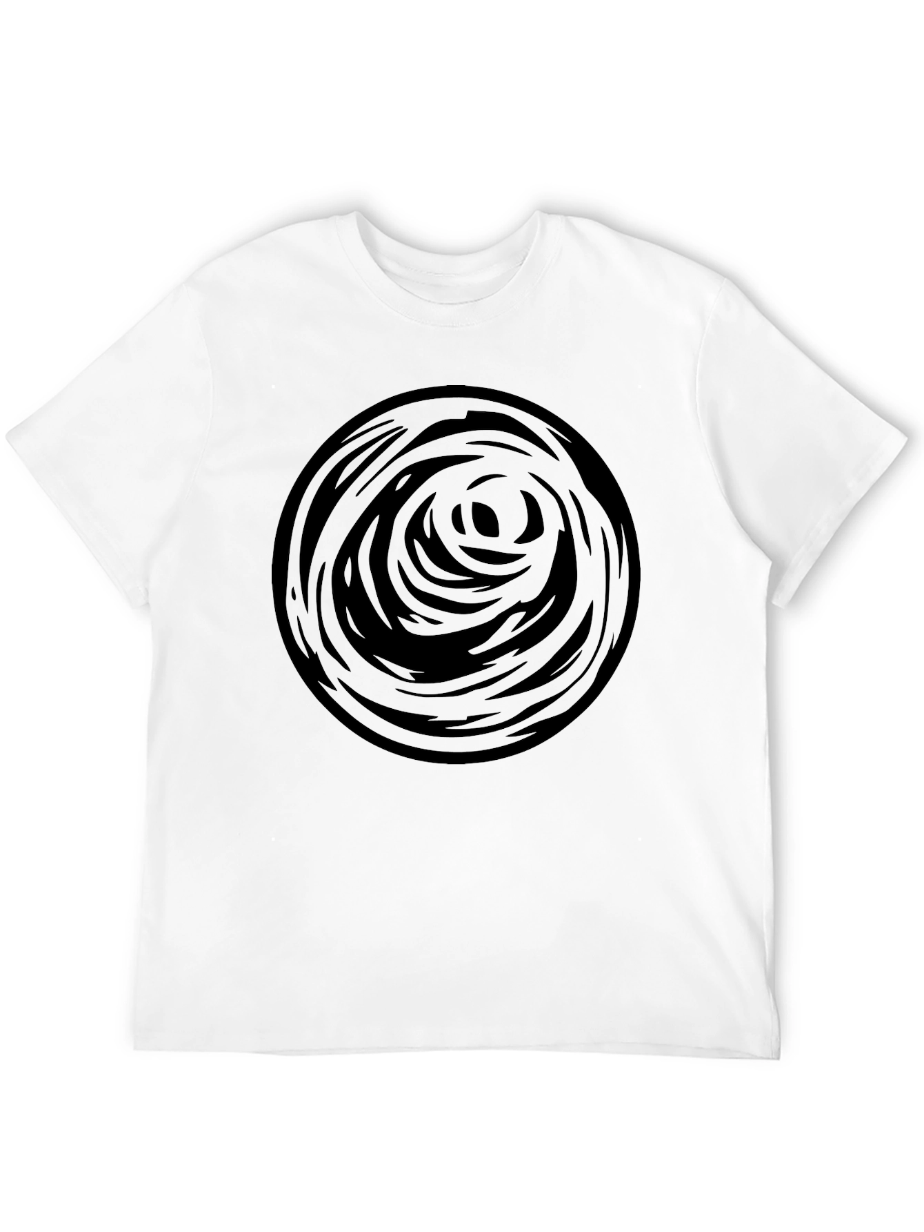 Abstract Circle Graphic Tee - Black