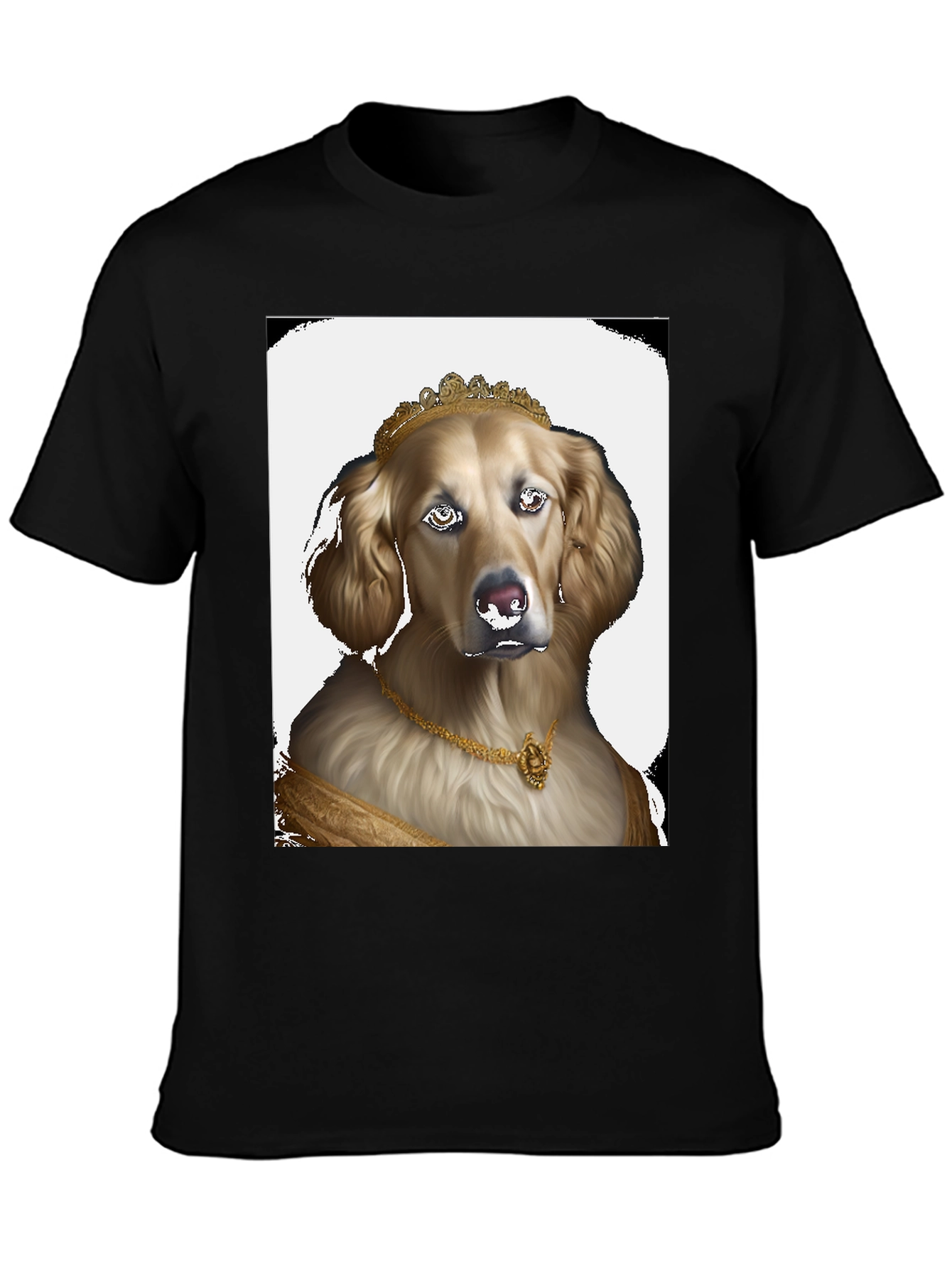 Dog Queen Graphic Tee - Black Cotton T-Shirt