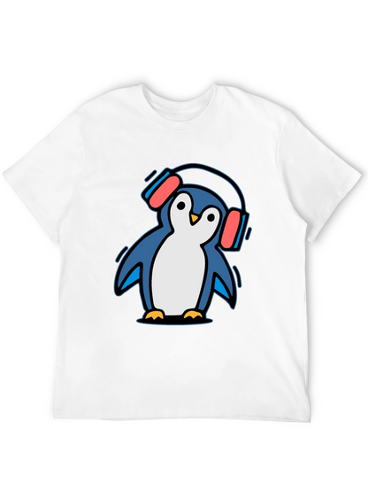 Penguin DJ Graphic Tee - Cool Cartoon T-Shirt