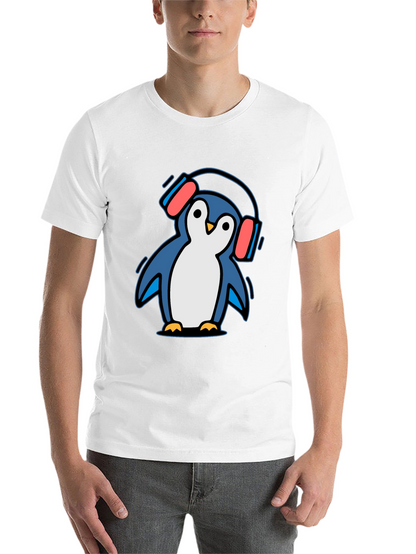 Penguin DJ Graphic Tee - Cool Cartoon T-Shirt
