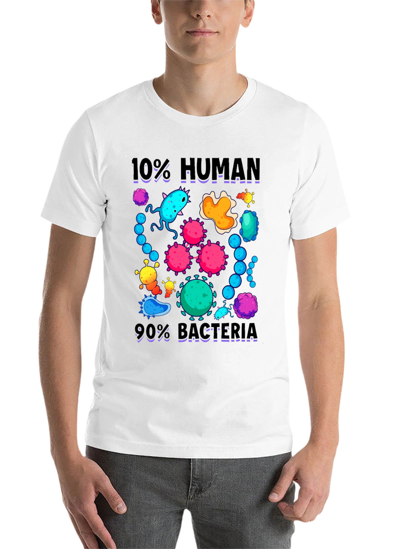 10% Human 90% Bacteria Graphic T-Shirt