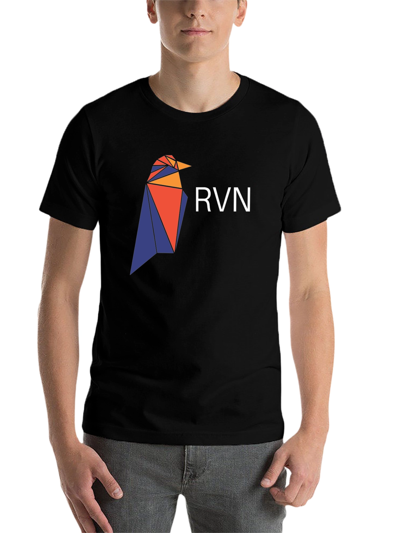 Geometric Raven T-Shirt - Crypto Design