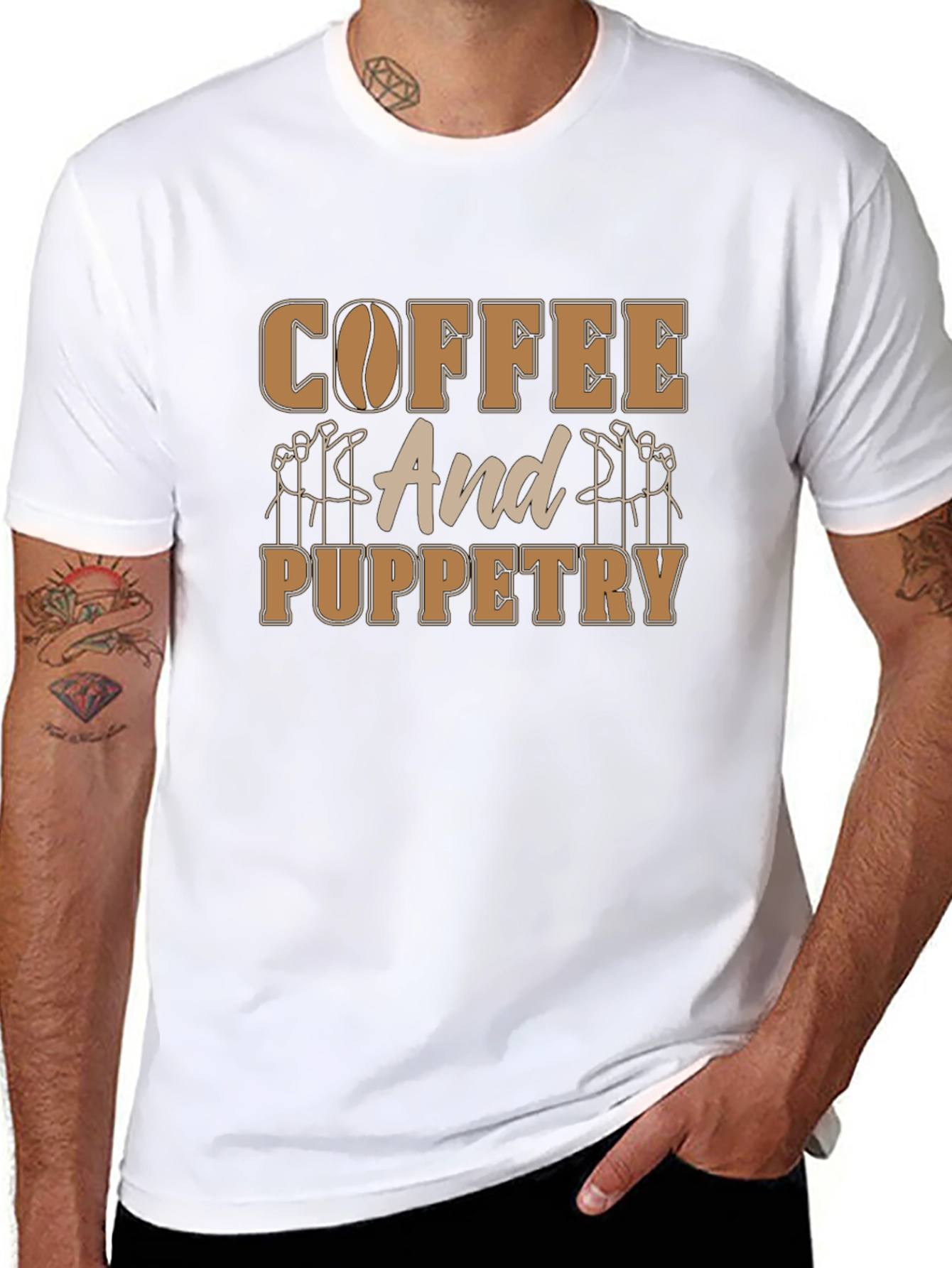 Coffee and Puppetry T-Shirt - Unique Design