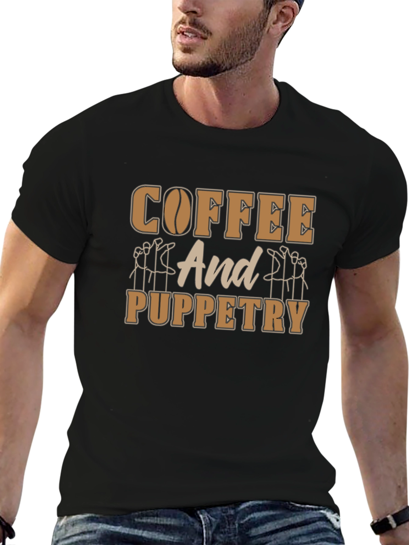 Coffee and Puppetry T-Shirt - Unique Design