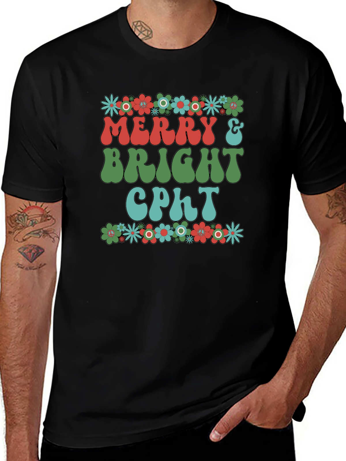 Merry & Bright CPhT Graphic T-Shirt