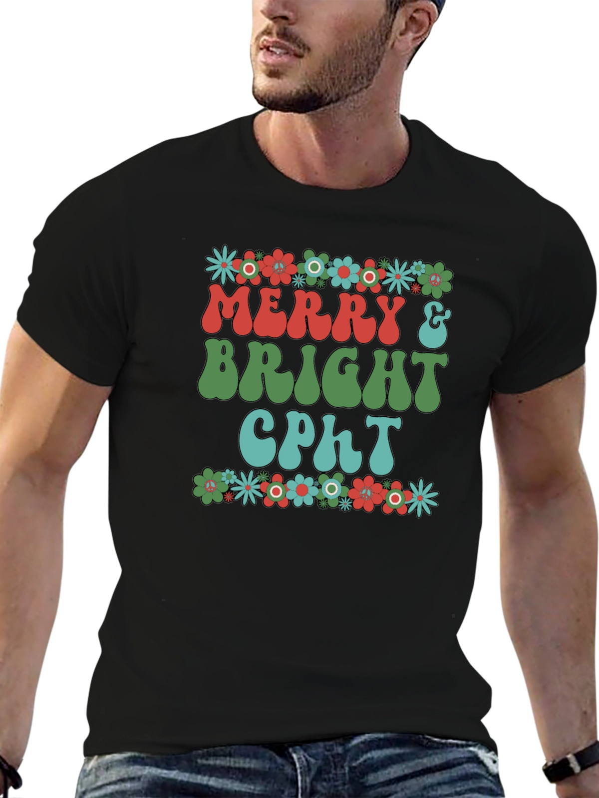 Merry & Bright CPhT Graphic T-Shirt