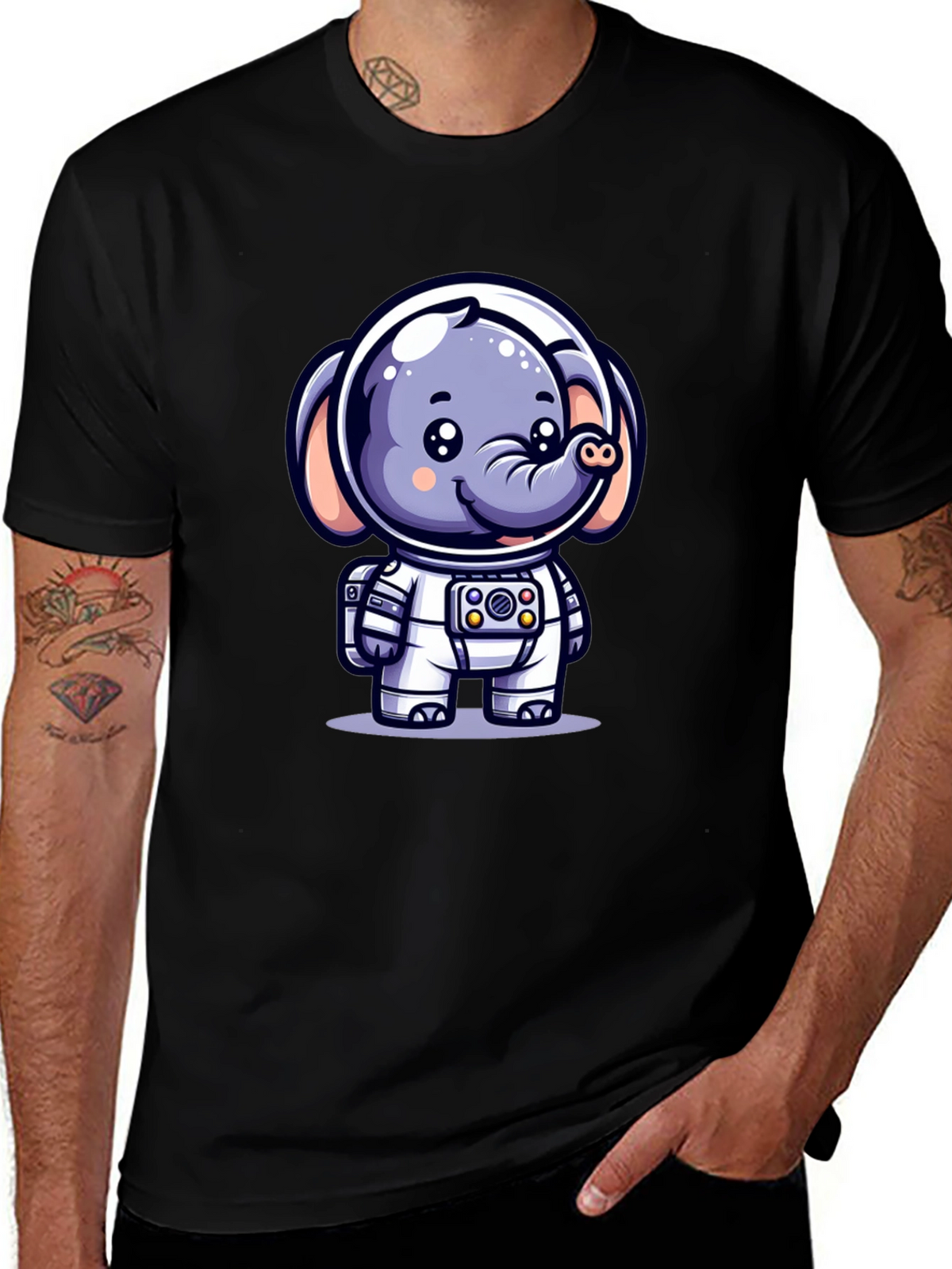 Cute Astronaut Elephant T-Shirt