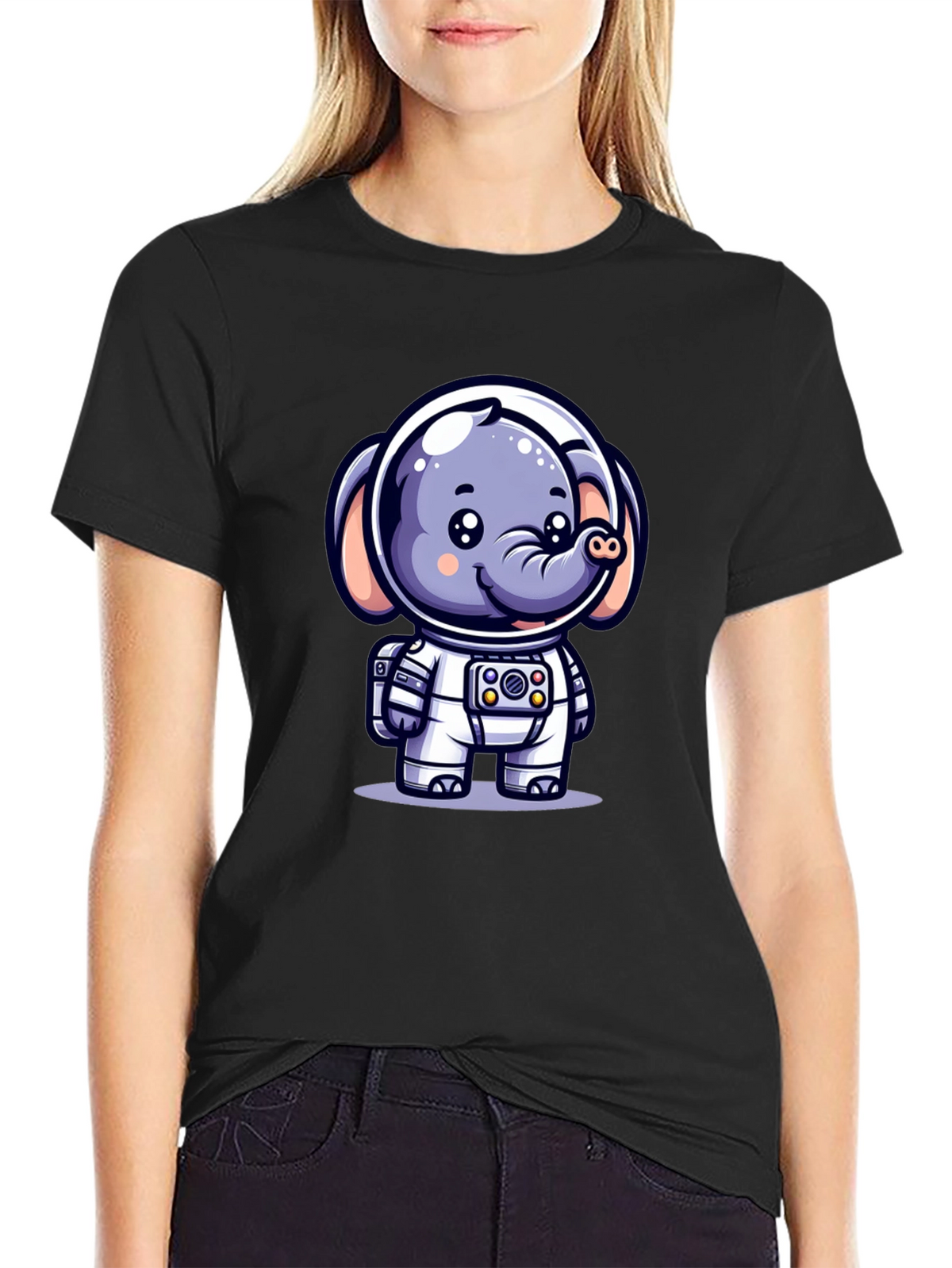 Cute Astronaut Elephant T-Shirt